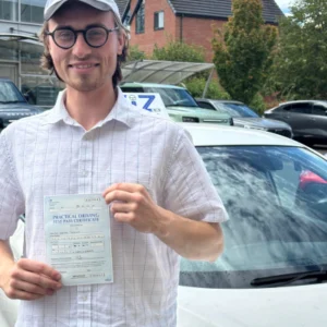 Wiz Driving School student, voted best driving school Manchester, passes first time