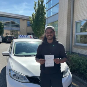 Female driving instructor Manchester student passes test with Wiz Driving School
