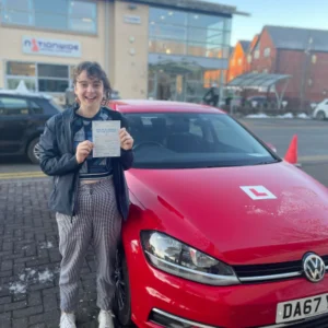 Student completes intensive driving course in Manchester and passes test with Wiz