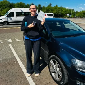 Wiz Driving School branded car Manchester, student passes driving test